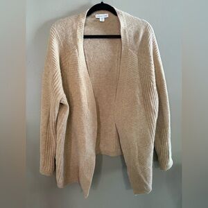 Coldwater Creek Tan Open-Front Cardigan
